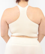Sport Bralette Cipria Seamless Curvy - Vista dettaglio Taglie Forti | Leela Lab