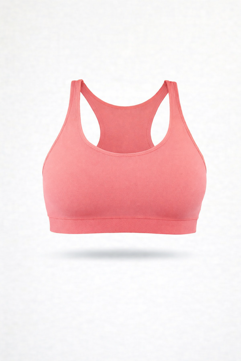 Sport Bralette Corallo Seamless Curvy Taglie Forti Leela Lab